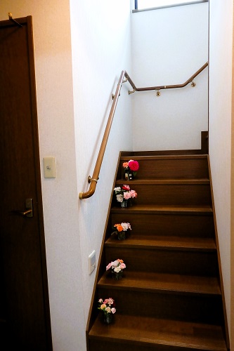 階段のバラ